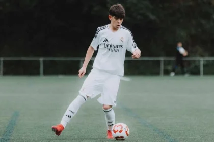 Foto colorida de Bryan Bugarin, do Real Madrid - Metrópoles