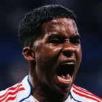 Foto colorida de Endrick, do Lyon - Metrópoles