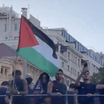 expressar solidariedade à Palestina durante a celebração do título do Campeonato