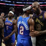 Foto colorida de Shai e LeBron James - Metrópoles