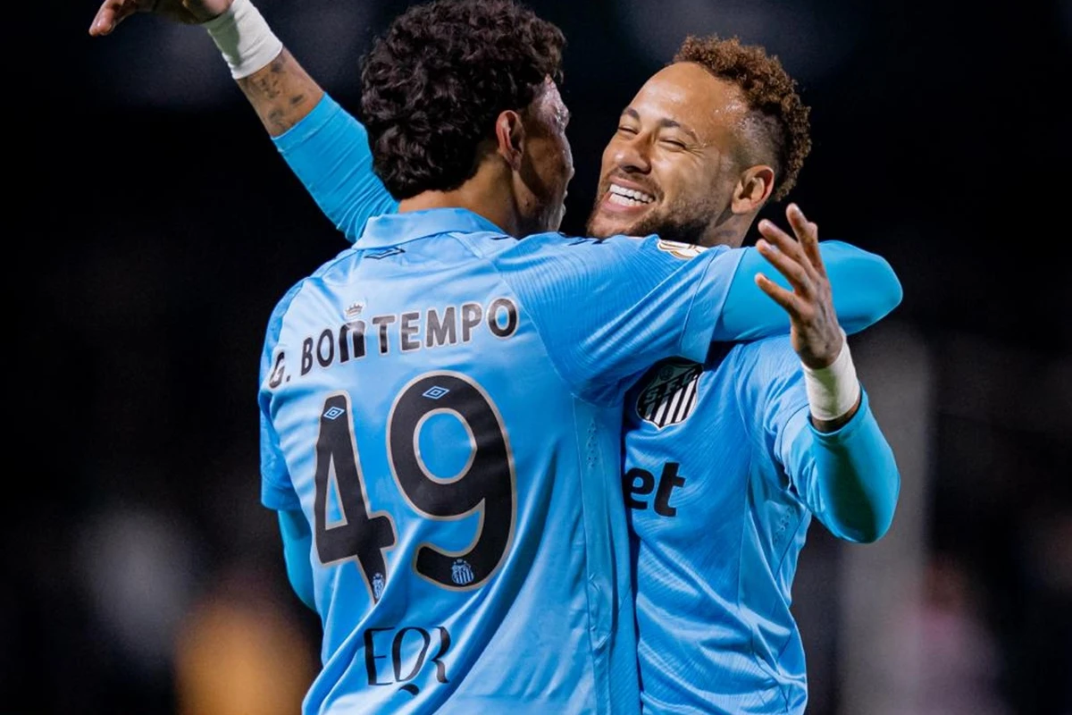 Imagem colorida de Gabriel Bontempo e Neymar